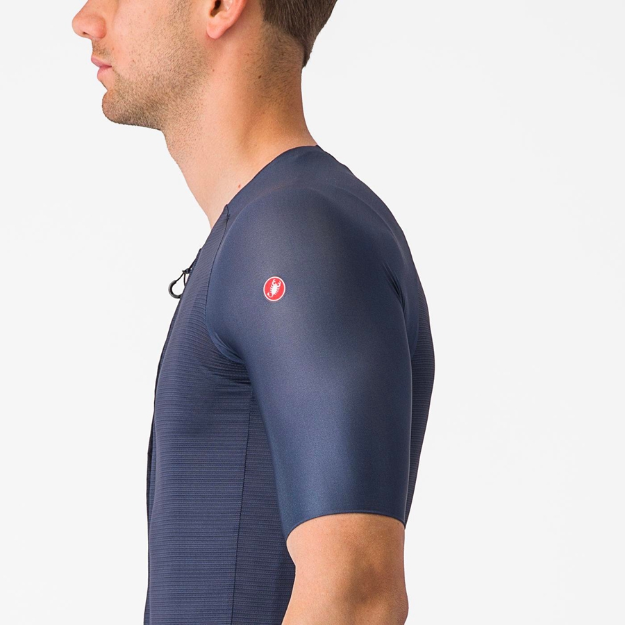 Blue Men Castelli AERO RACE 7.0 Jersey | WJYO-64987