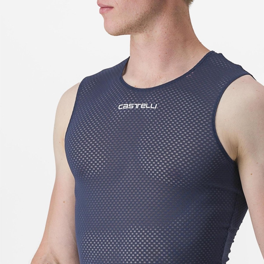 Blue Men Castelli PRO MESH 2.0 SLEEVELESS Base Layer | ZHIR-81692