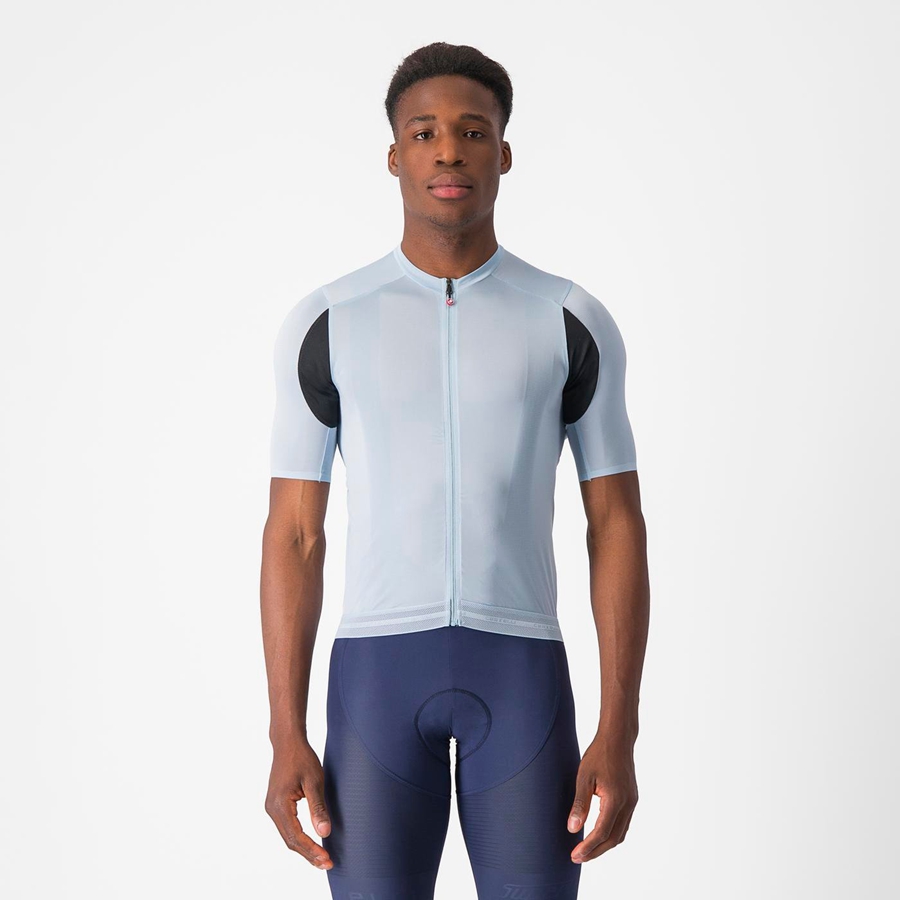 Blue Men Castelli SUPERLEGGERA 3 Jersey | FSYK-08769