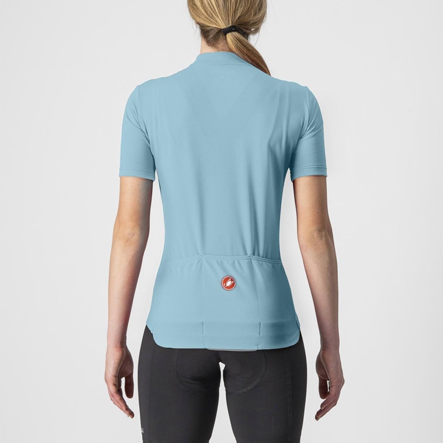 Blue Women Castelli ANIMA 3 Jersey | EDZF-52694