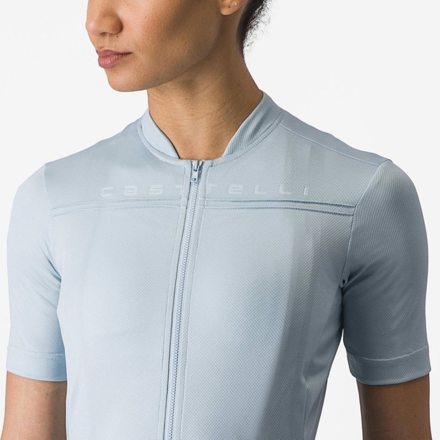 Blue Women Castelli ANIMA 4 Jersey | BVRC-07351