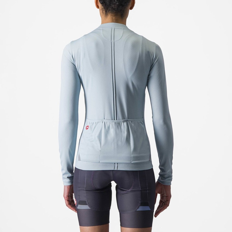 Blue Women Castelli ANIMA 4 LONG SLEEVE Jersey | AJLY-73902