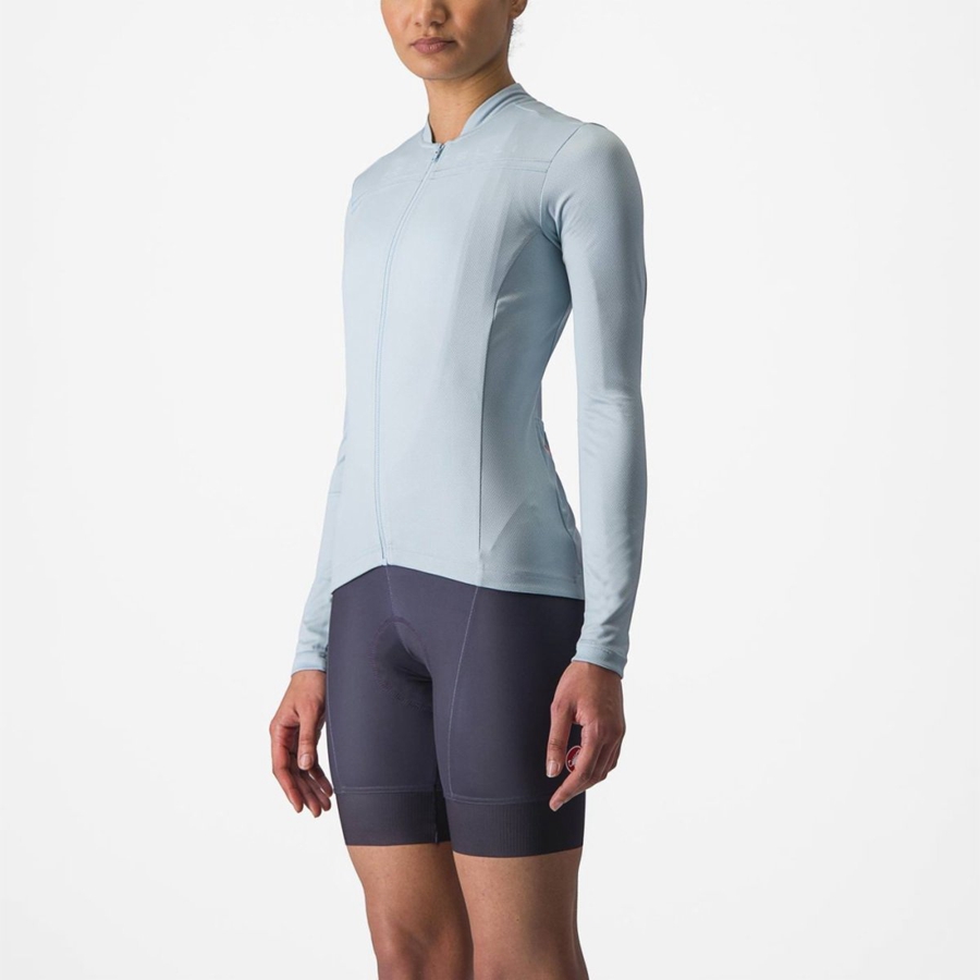 Blue Women Castelli ANIMA 4 LONG SLEEVE Jersey | AJLY-73902