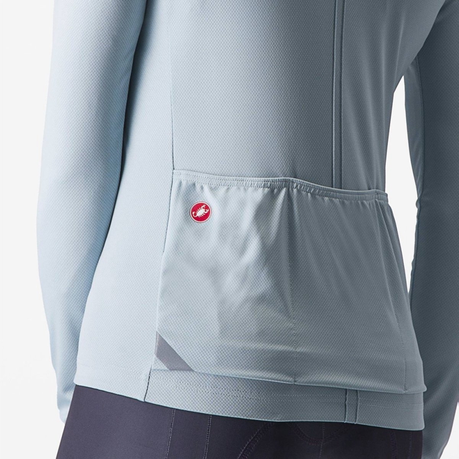 Blue Women Castelli ANIMA 4 LONG SLEEVE Jersey | AJLY-73902