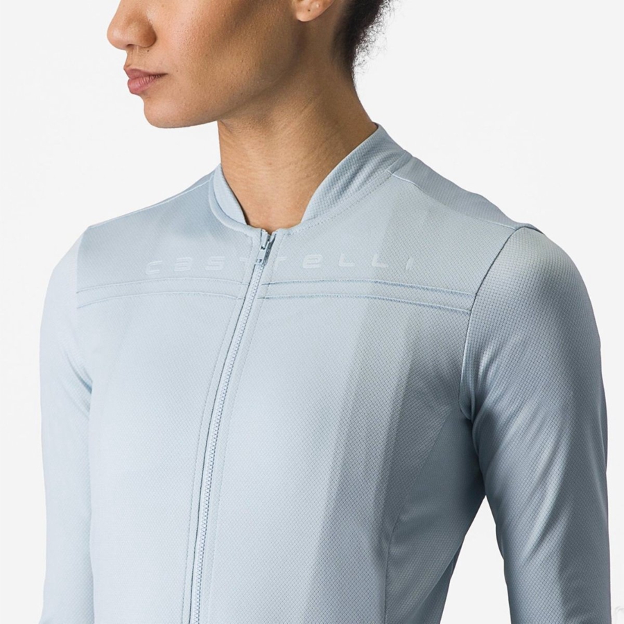 Blue Women Castelli ANIMA 4 LONG SLEEVE Jersey | AJLY-73902