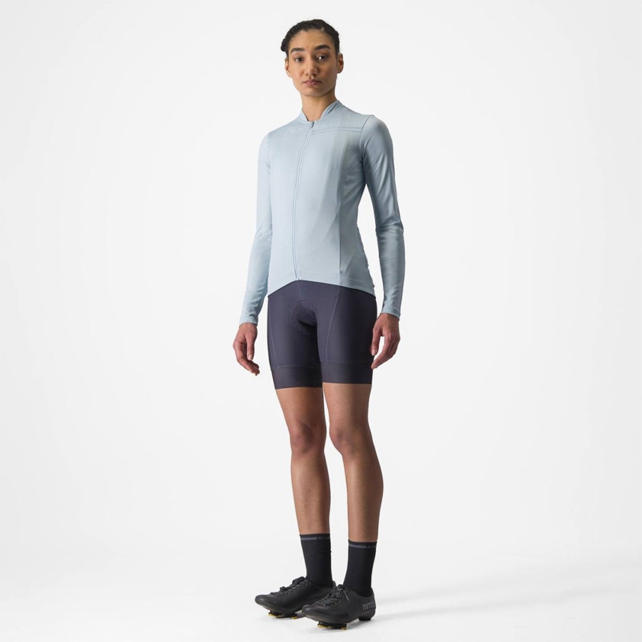 Blue Women Castelli ANIMA 4 LONG SLEEVE Jersey | AJLY-73902