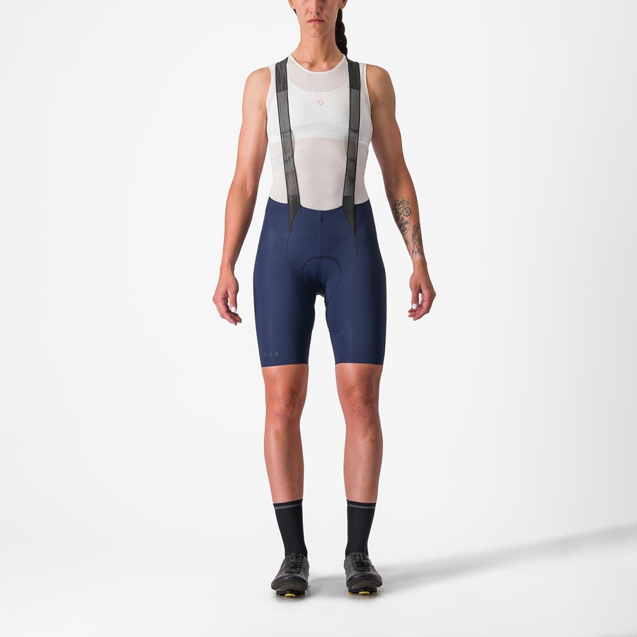 Blue Women Castelli FREE AERO RC W Bib Shorts | YDMZ-01925