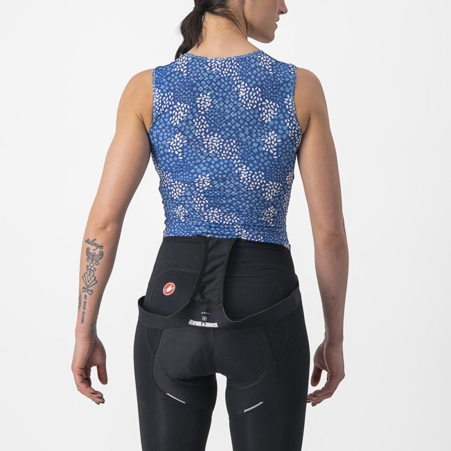 Blue Women Castelli PRO MESH 4 W SLEEVELESS Base Layer | HXMT-40986