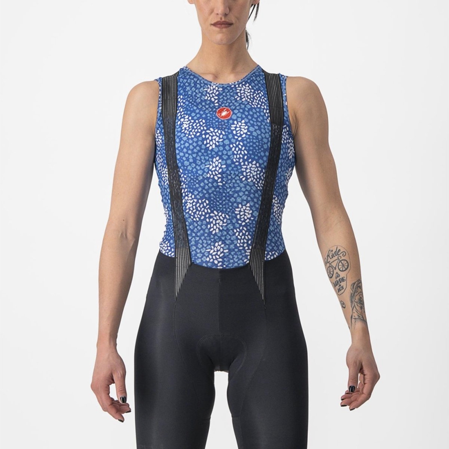 Blue Women Castelli PRO MESH 4 W SLEEVELESS Base Layer | HXMT-40986