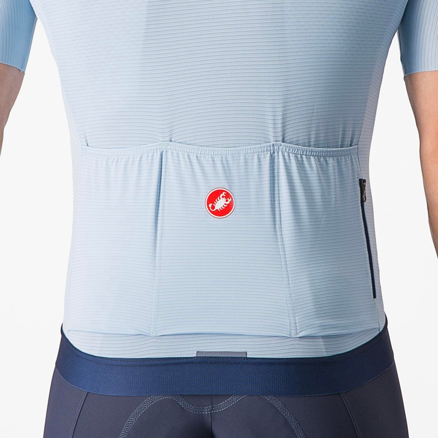 Blue / Blue Men Castelli ESPRESSO Jersey | HKYM-68059