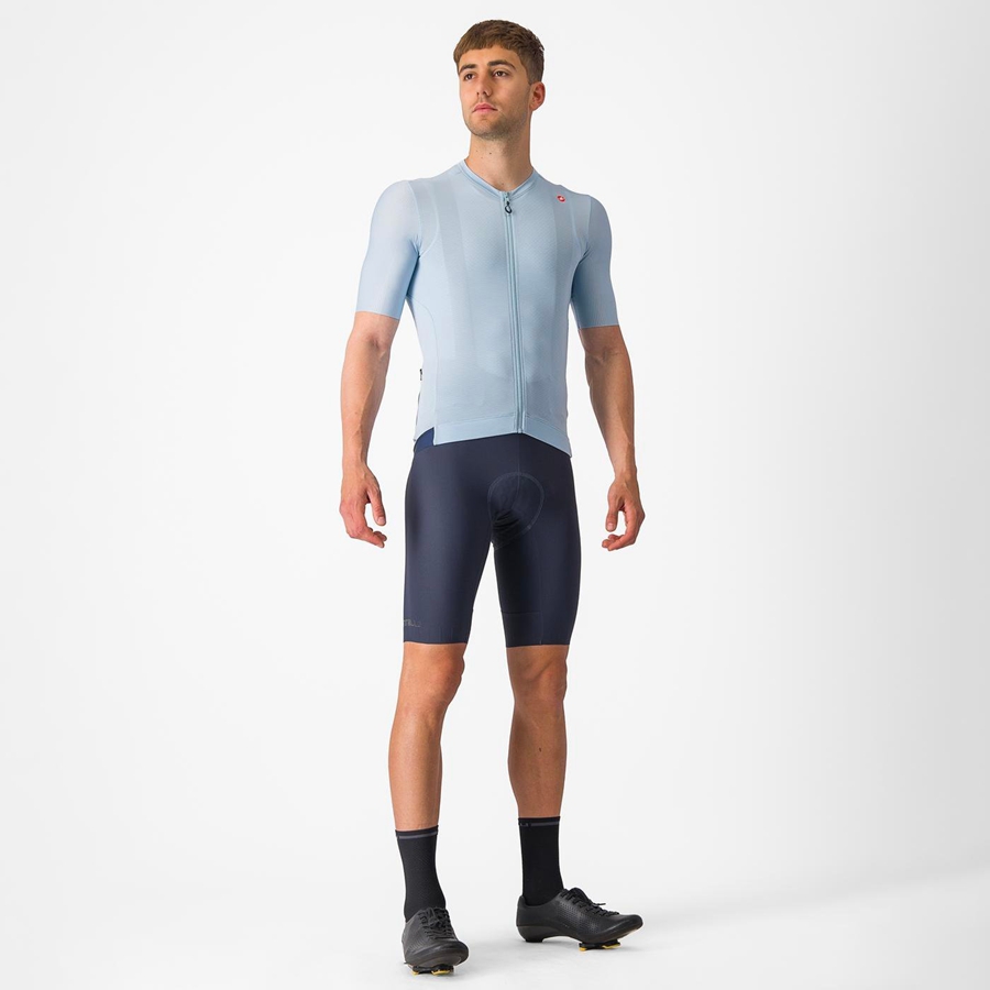 Blue / Blue Men Castelli ESPRESSO Jersey | HKYM-68059