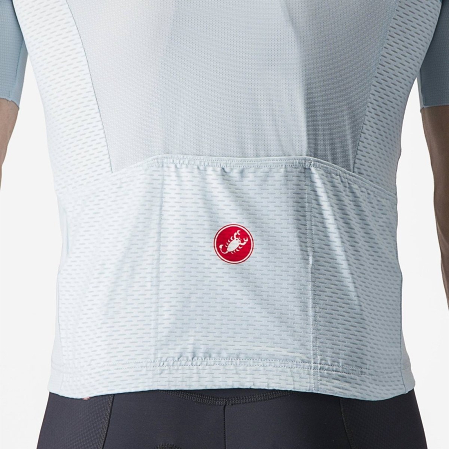 Blue / Blue / Grey Men Castelli TRADIZIONE Jersey | YPUN-29856