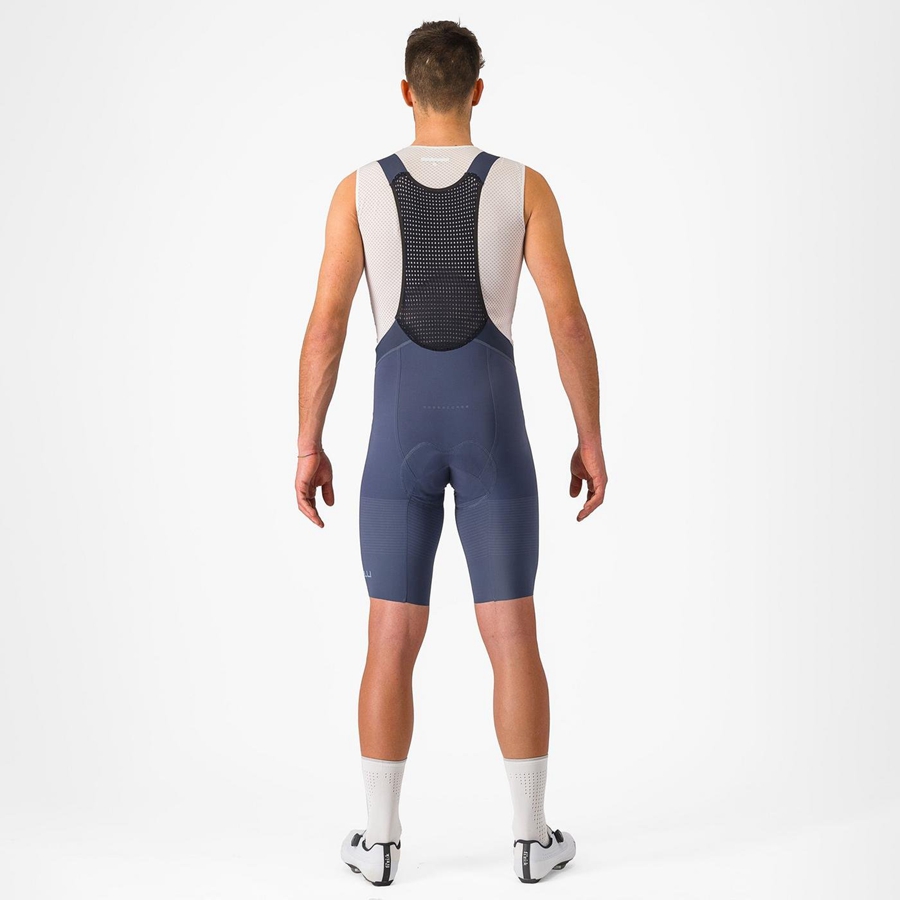 Blue / Grey Blue Men Castelli PREMIO Bib Shorts | HWGO-14259