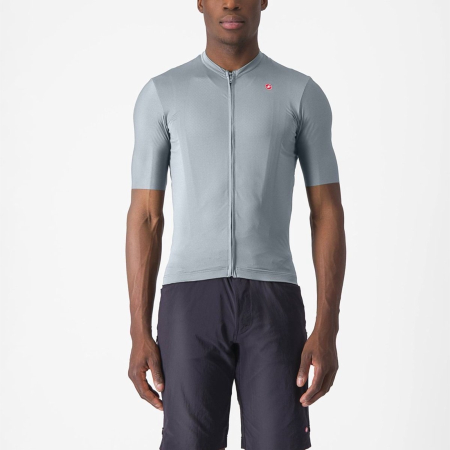 Blue / Grey Men Castelli UNLIMITED ENTRATA 2 Jersey | KPVY-50893