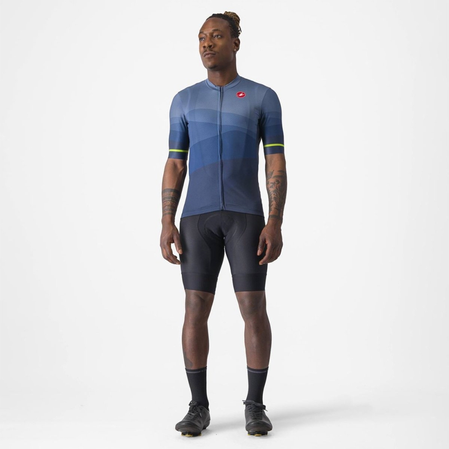 Blue / Light Grey Blue Men Castelli ORIZZONTE Jersey | TJKY-96182