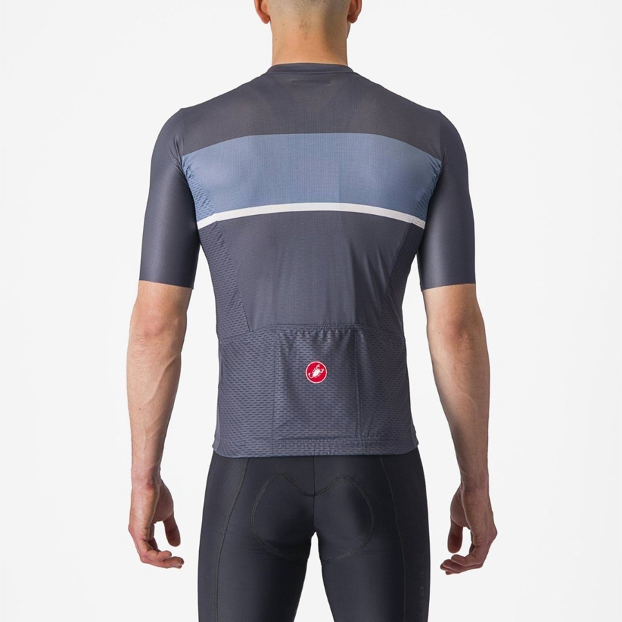 Blue / Light Grey Blue Men Castelli TRADIZIONE Jersey | WPOM-87945