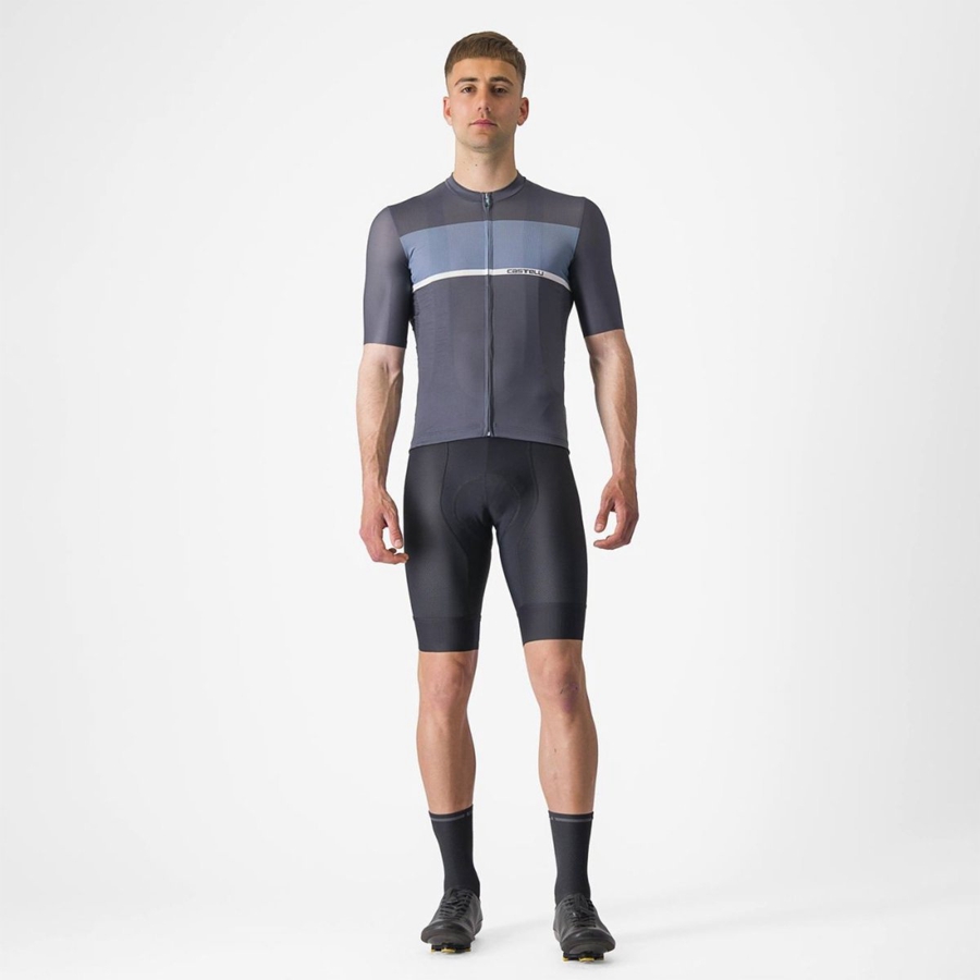 Blue / Light Grey Blue Men Castelli TRADIZIONE Jersey | WPOM-87945