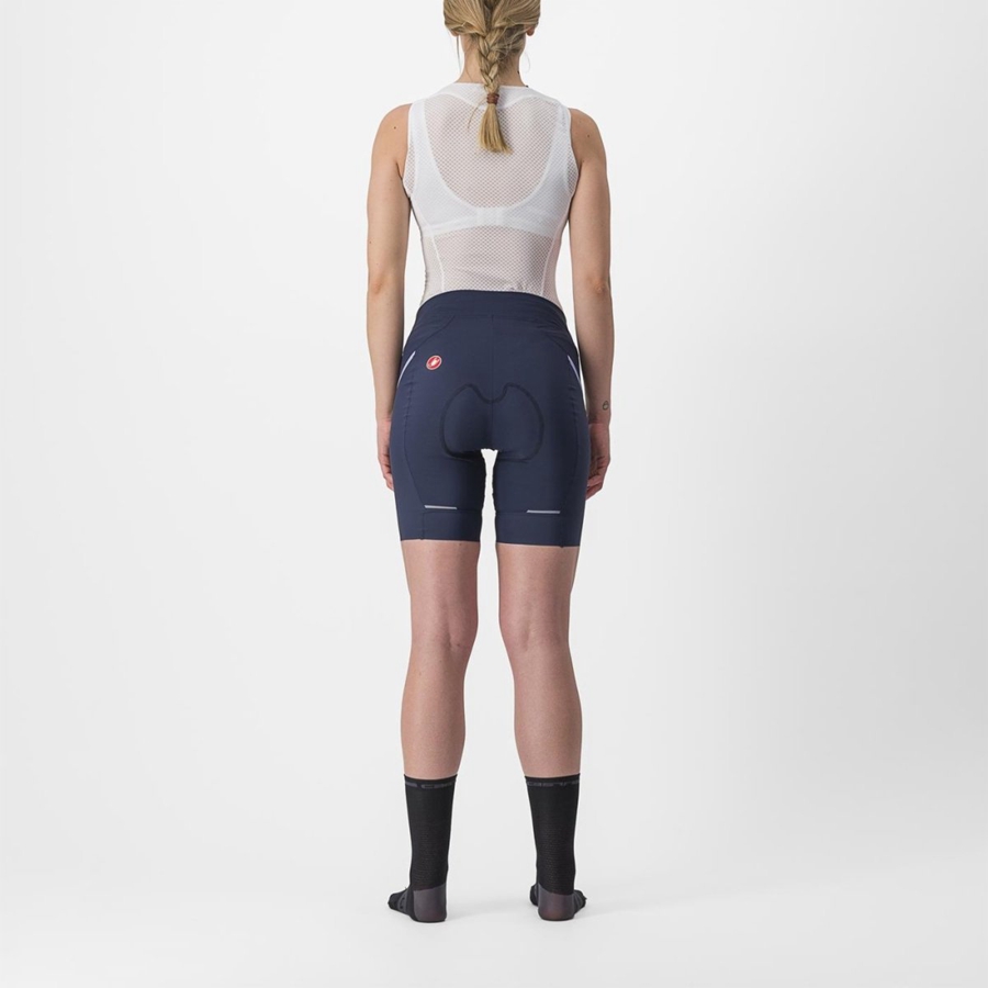 Blue / Purple White Women Castelli VELOCISSIMA 3 Shorts | KUCS-38246