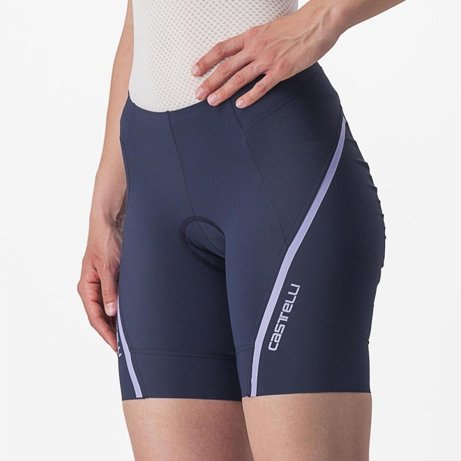 Blue / Purple White Women Castelli VELOCISSIMA 3 Shorts | KUCS-38246