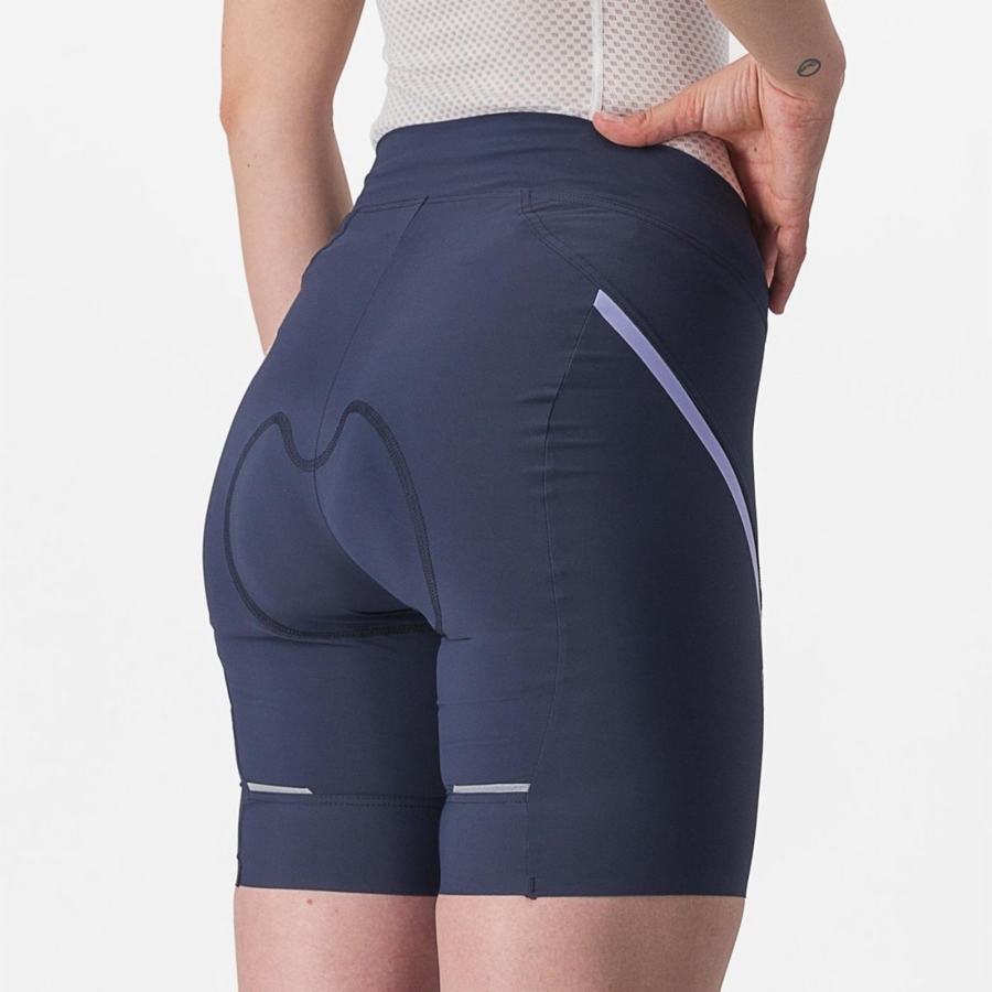 Blue / Purple White Women Castelli VELOCISSIMA 3 Shorts | KUCS-38246