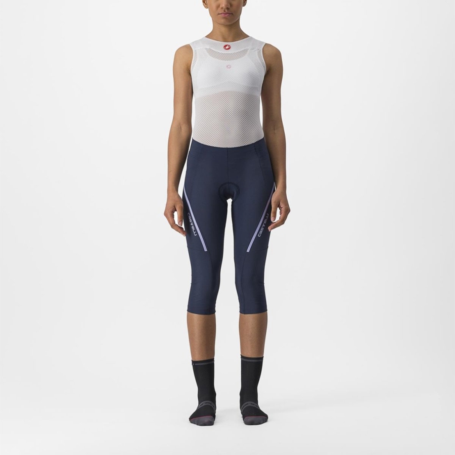 Blue / Purple White Women Castelli VELOCISSIMA 3 KNICKER Leggings | GUQS-98173