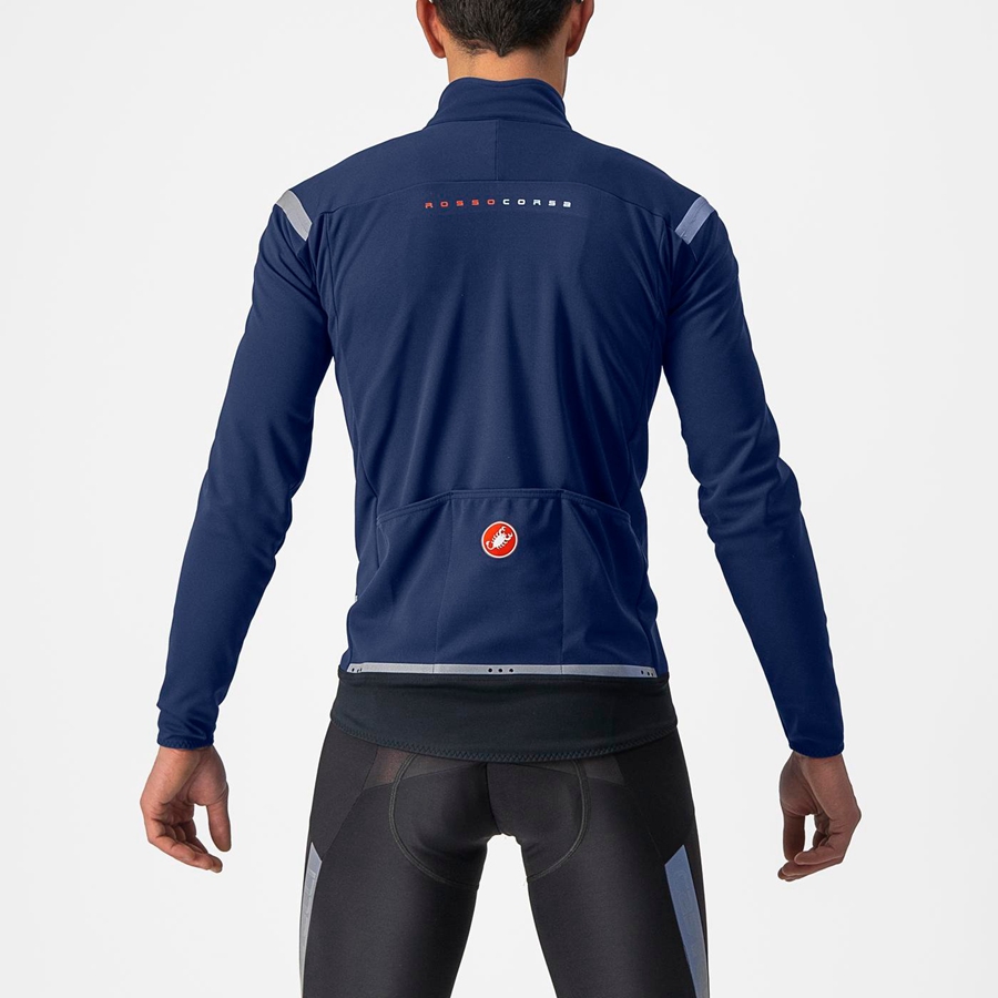 Blue / Silver Men Castelli PERFETTO RoS 2 Jackets | ZRHB-96520