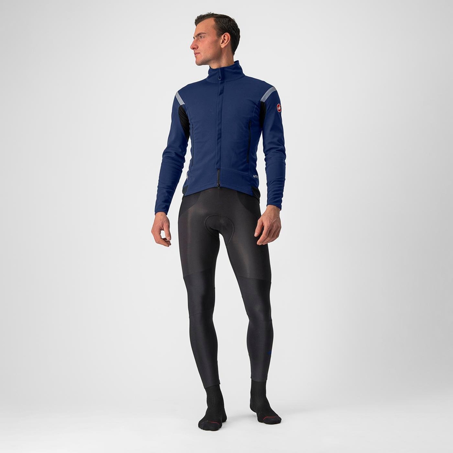 Blue / Silver Men Castelli PERFETTO RoS 2 Jackets | ZRHB-96520