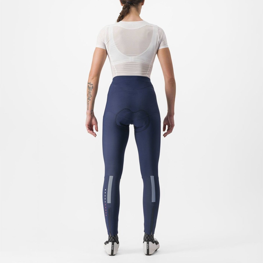 Blue / Silver Women Castelli SORPASSO RoS W Leggings | OYHE-29486