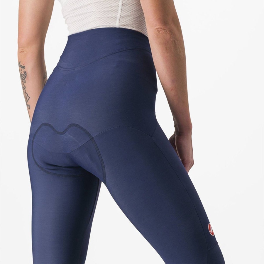 Blue / Silver Women Castelli SORPASSO RoS W Leggings | OYHE-29486