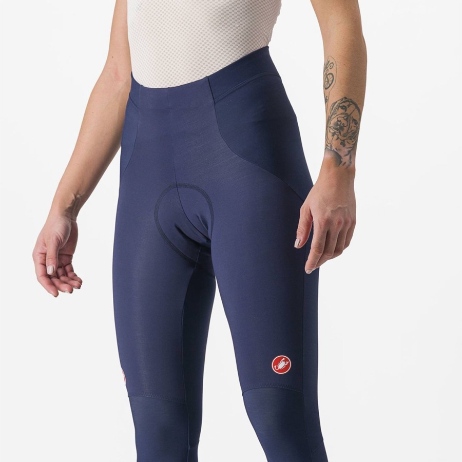 Blue / Silver Women Castelli SORPASSO RoS W Leggings | OYHE-29486