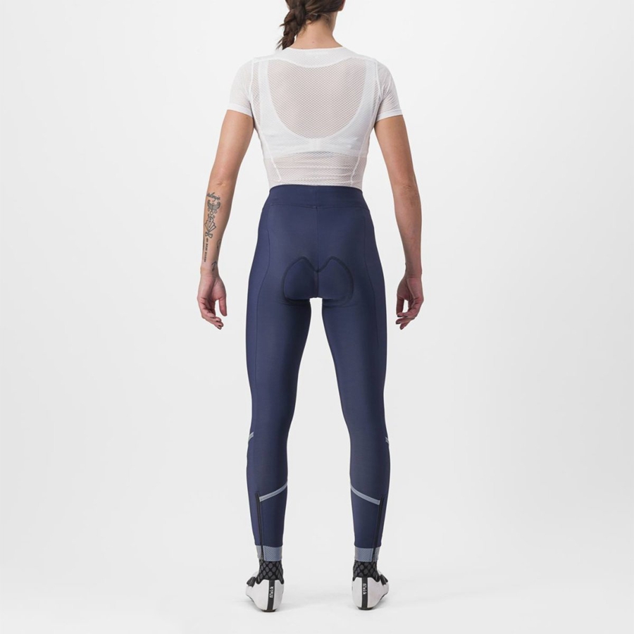 Blue / Silver Women Castelli VELOCISSIMA THERMAL Leggings | ACHK-76340