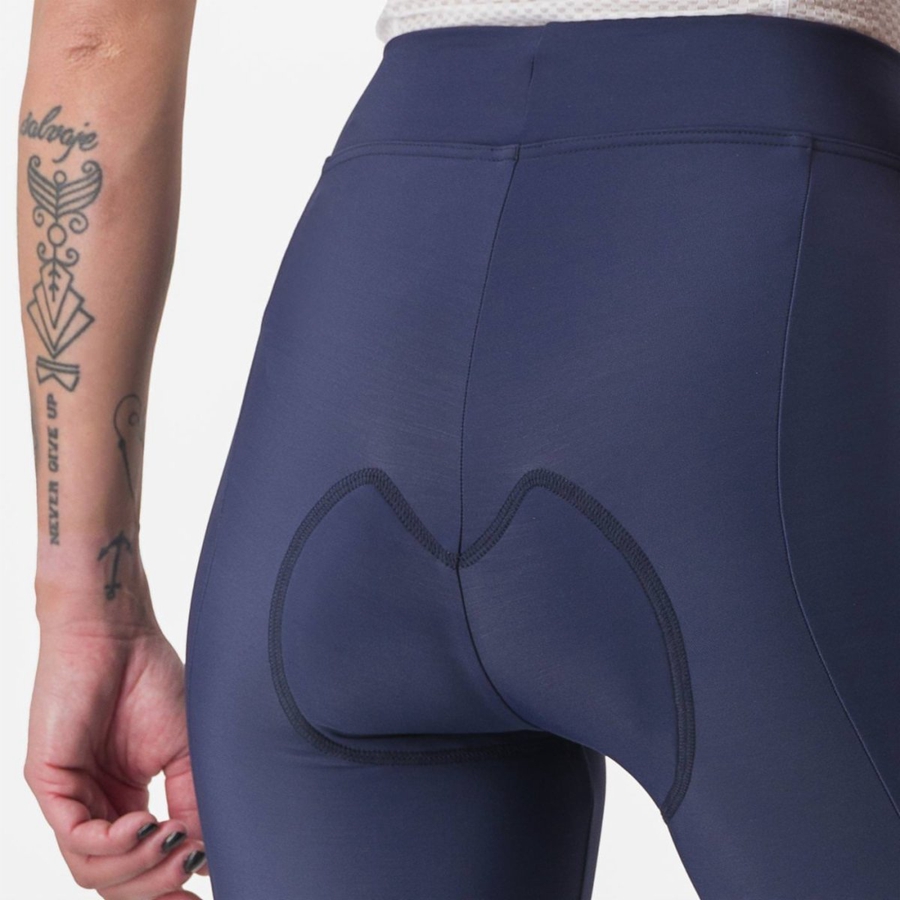 Blue / Silver Women Castelli VELOCISSIMA THERMAL Leggings | ACHK-76340