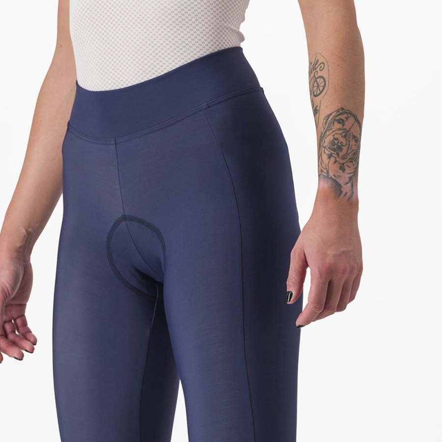 Blue / Silver Women Castelli VELOCISSIMA THERMAL Leggings | ACHK-76340