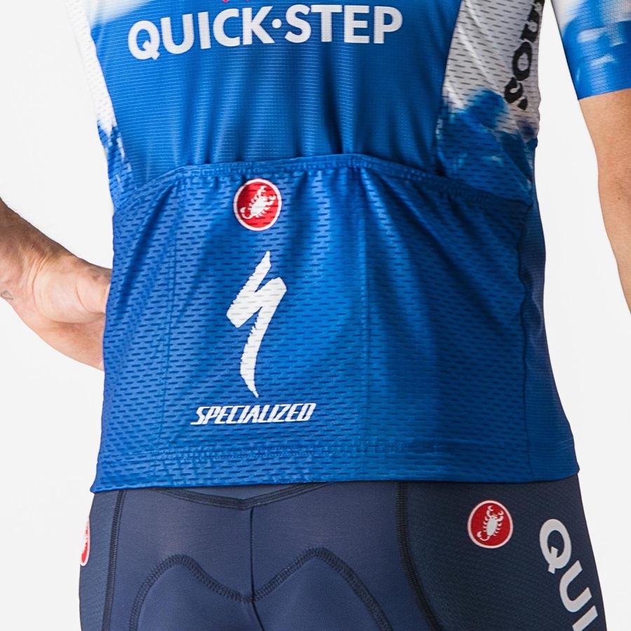 Blue / White Men Castelli COMPETIZIONE 3 Jersey | VHTJ-91724