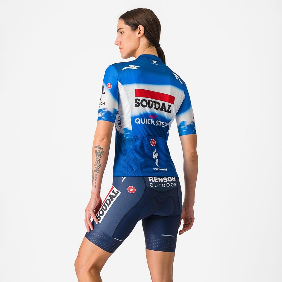 Blue / White Women Castelli COMPETIZIONE W Shorts | KUWB-30685