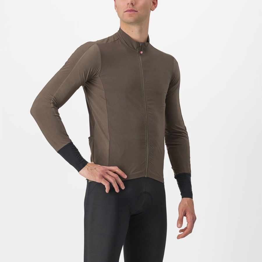 Brown Men Castelli FLIGHT AIR Jersey | LEPO-70861