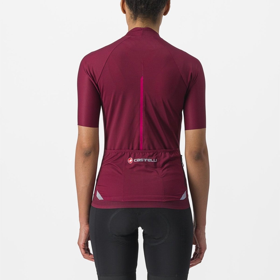 Burgundy Women Castelli ENDURANCE W Jersey | ISDN-71869