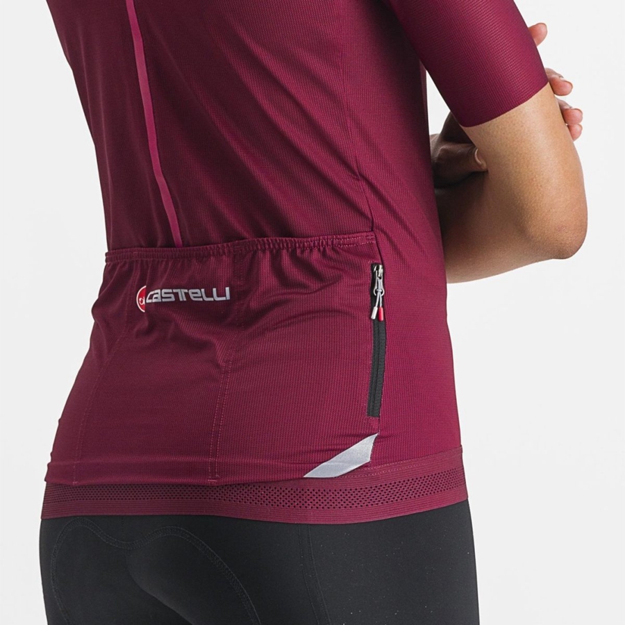 Burgundy Women Castelli ENDURANCE W Jersey | ISDN-71869