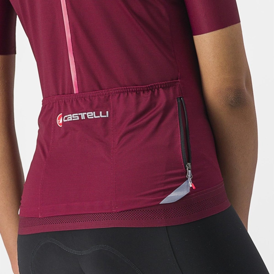 Burgundy Women Castelli ENDURANCE W Jersey | ISDN-71869