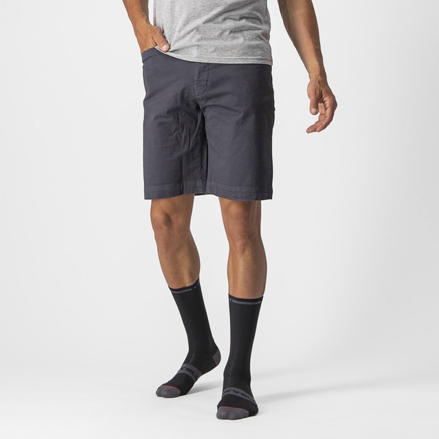 Dark Blue Men Castelli VG 5 POCKET Shorts | KGID-16974