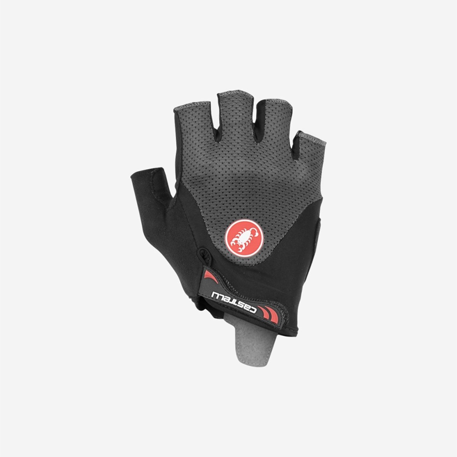 Dark Grey Men Castelli ARENBERG GEL 2 Gloves | WKFG-06389