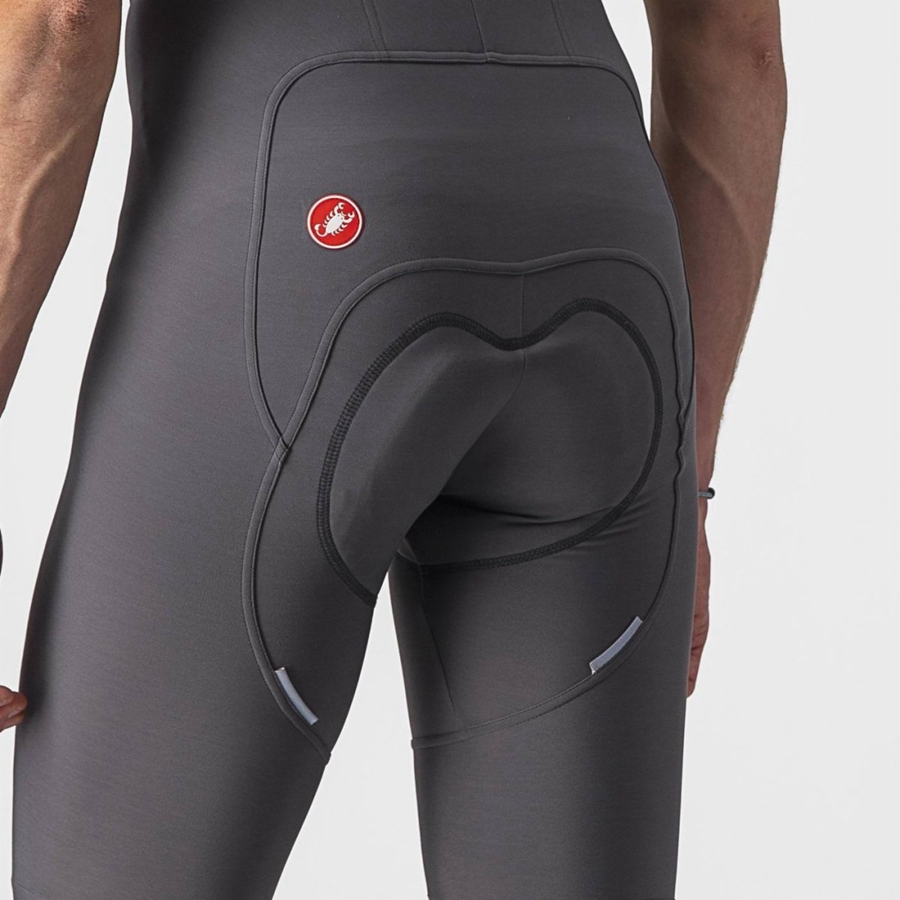 Dark Grey Men Castelli FREE AERO RC Bib Tights | WYSX-35289