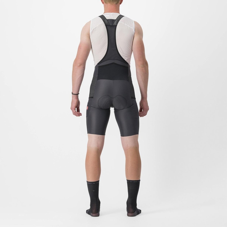 Dark Grey Men Castelli FREE UNLIMITED Bib Shorts | YCVT-10965