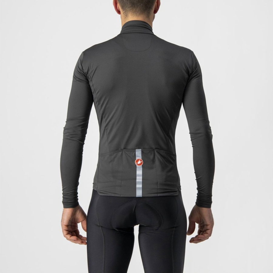 Dark Grey Men Castelli PRO THERMAL MID LS Jersey | MRUF-31978