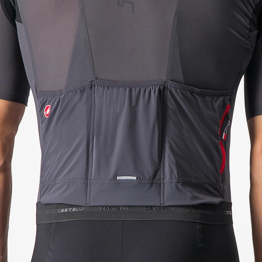 Dark Grey Men Castelli SUPERLEGGERA 3 Jersey | FDSW-24610