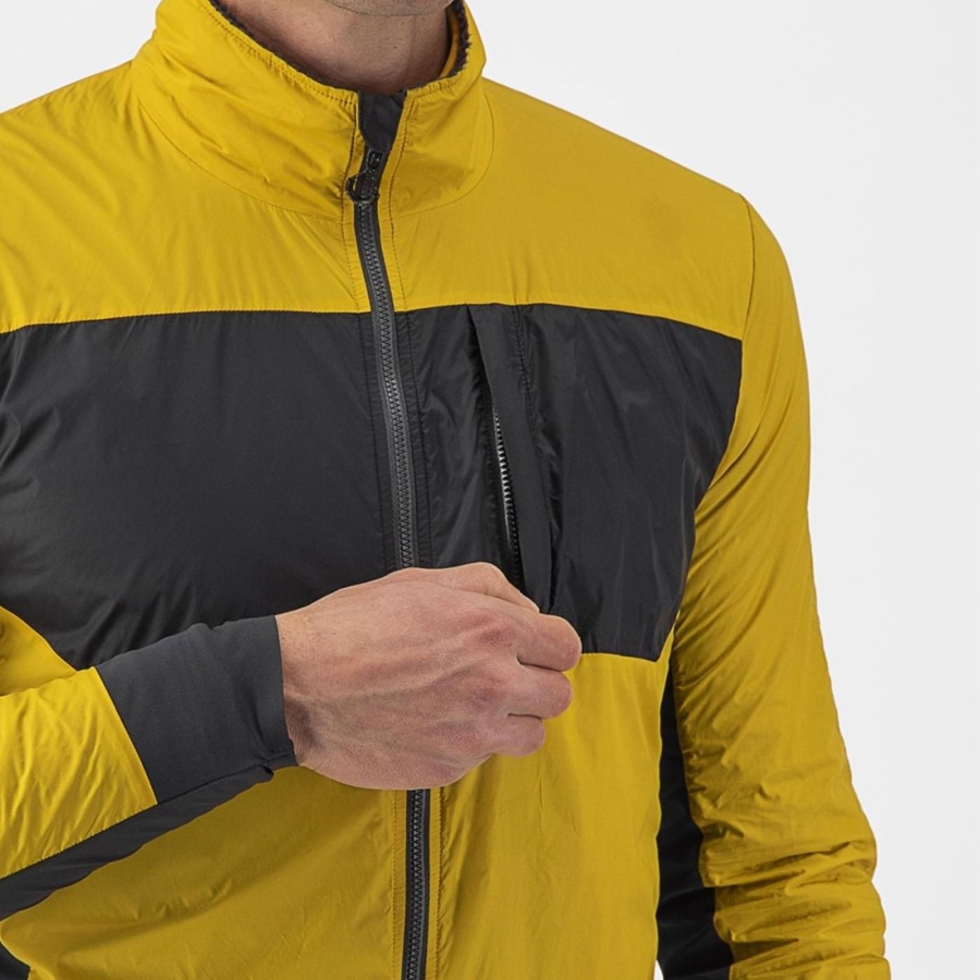 Dark Grey Men Castelli UNLIMITED PUFFY Jackets | YXRT-75823