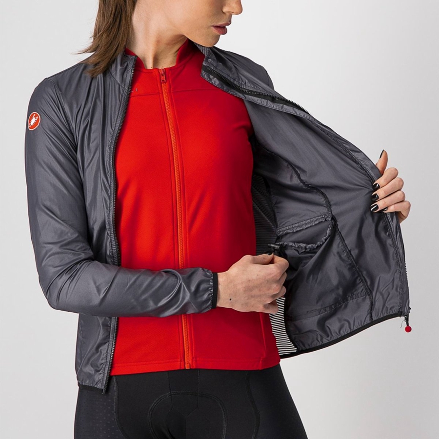 Dark Grey Women Castelli ARIA SHELL W Protection | BKYR-83457