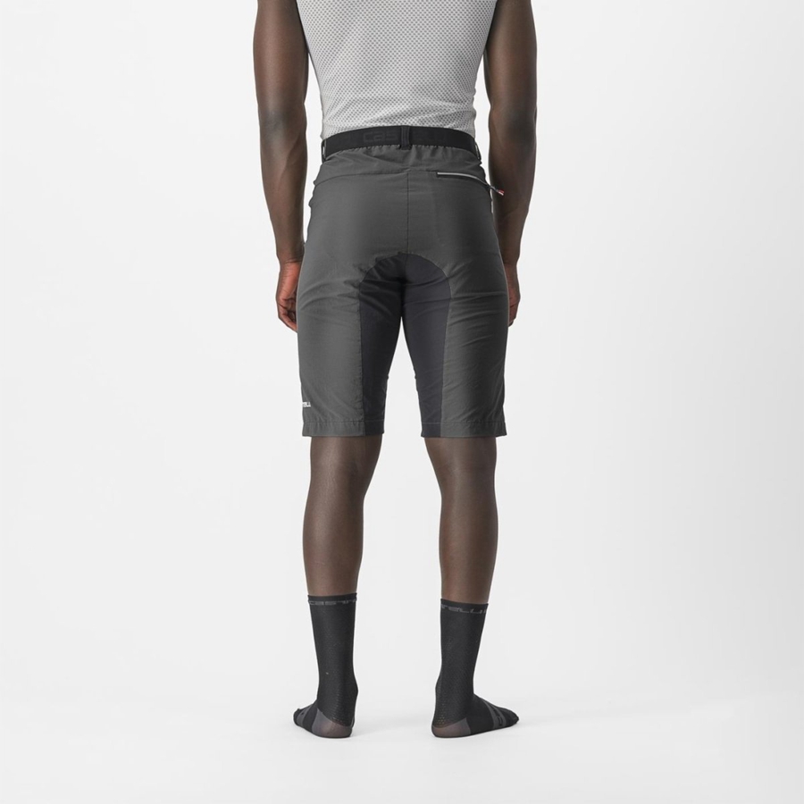 Dark Grey / Black Men Castelli UNLIMITEDGY Shorts | RLXF-75410