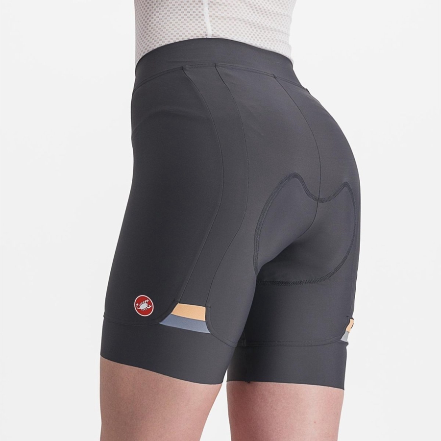 Dark Grey / Orange Women Castelli PRIMA Shorts | BWQC-17938