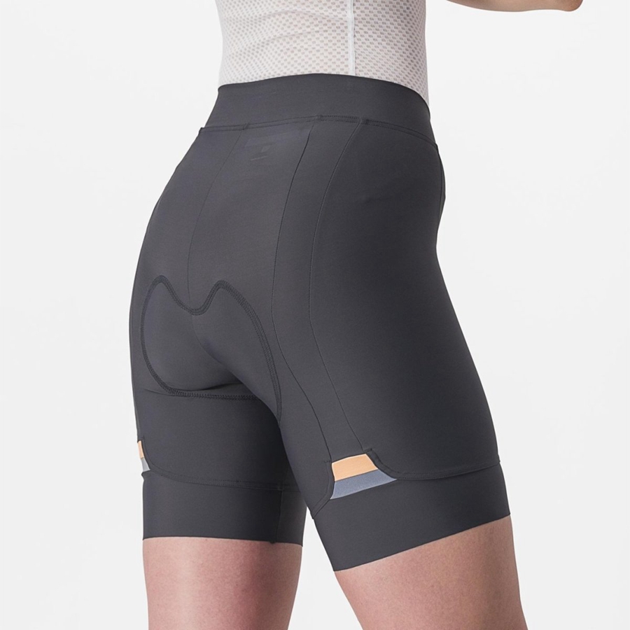 Dark Grey / Orange Women Castelli PRIMA Shorts | BWQC-17938